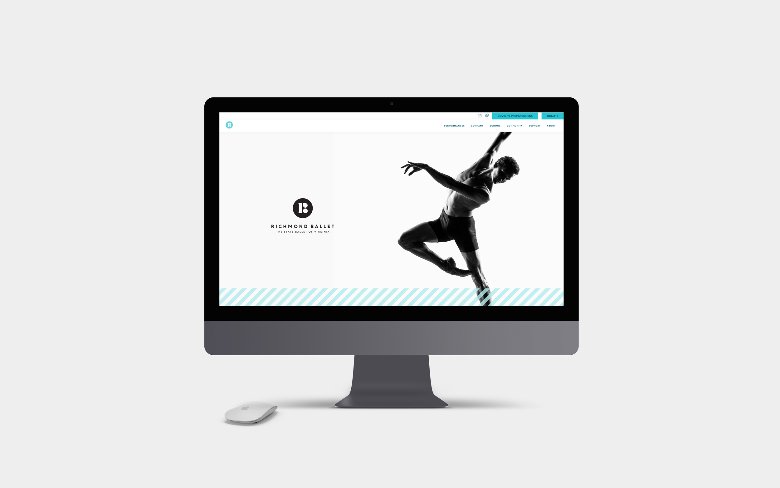 Richmond Ballet website on iMac