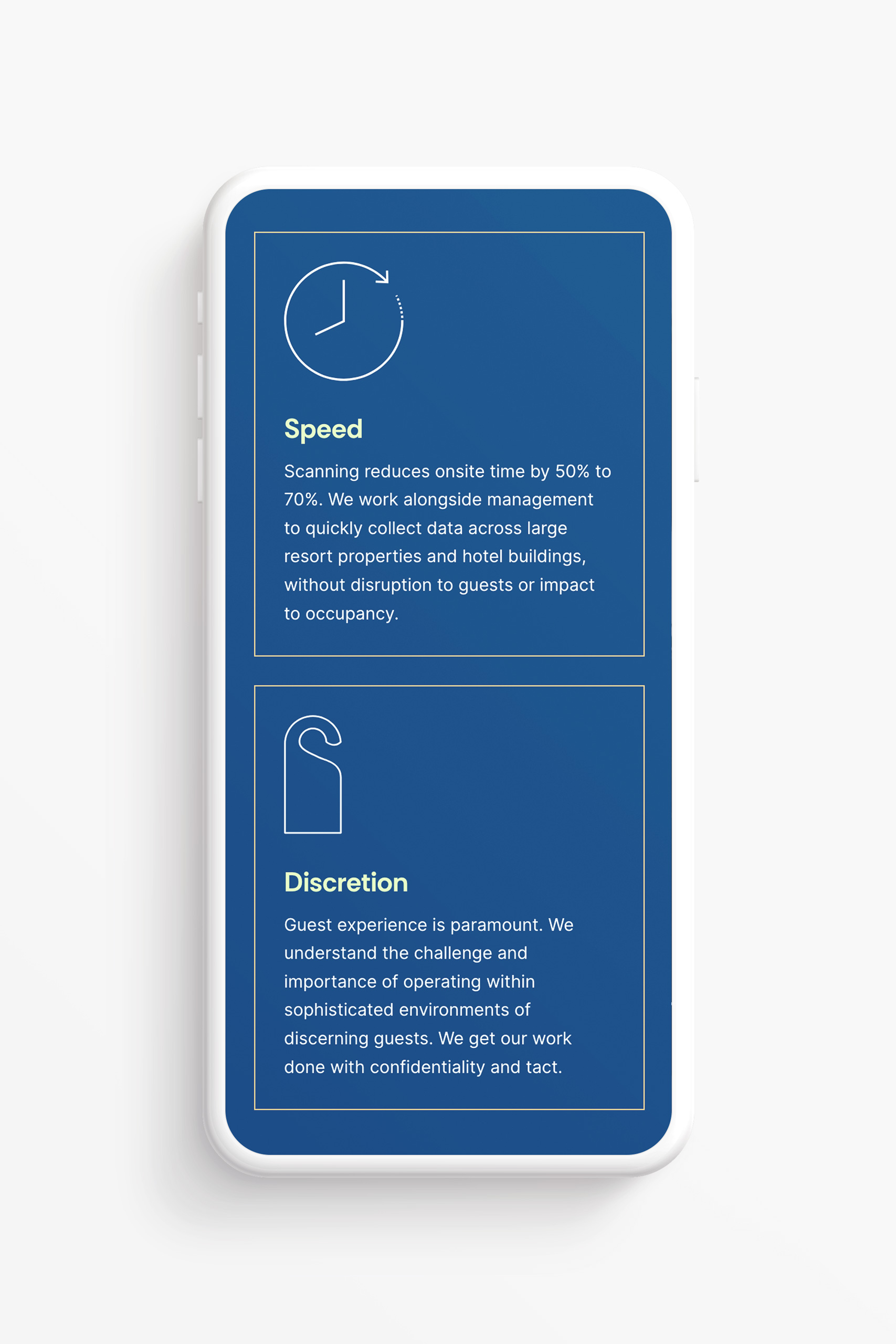 iPhone mockup web page